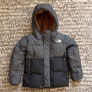 The North Face Charcoal and Black Puffer Jacket